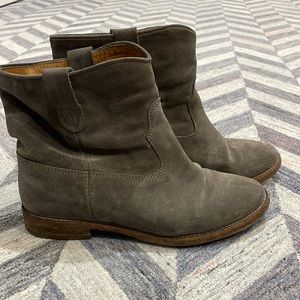 ISABEL MARANT
Crisi suede ankle boots in taupe